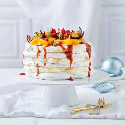 Gingerbread & Passionfruit Caramel Pav