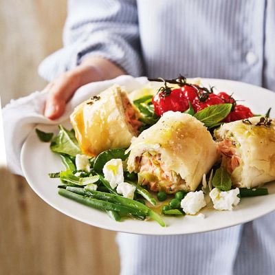 Leek & Salmon Parcels