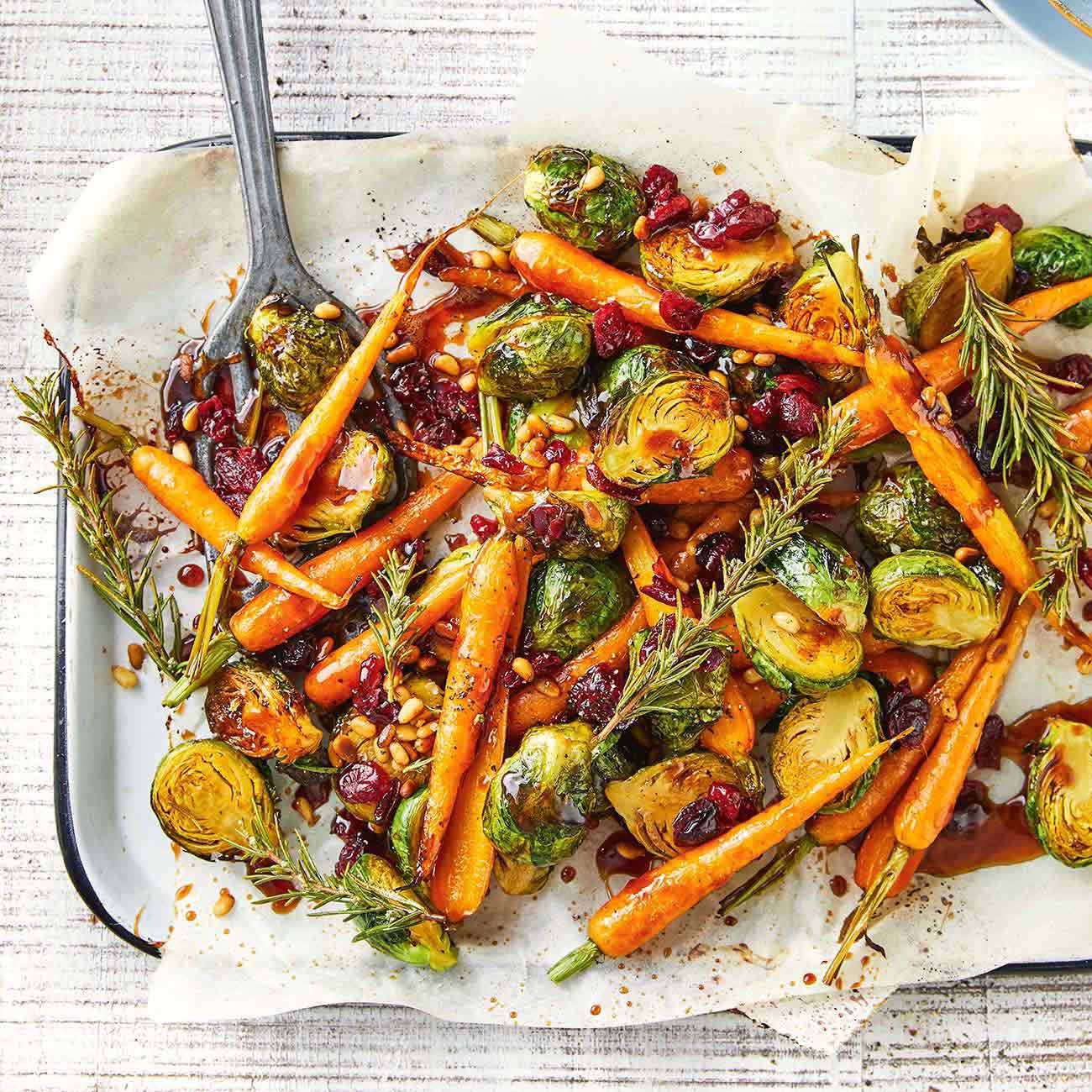 Maple Glazed Carrots and Sprouts