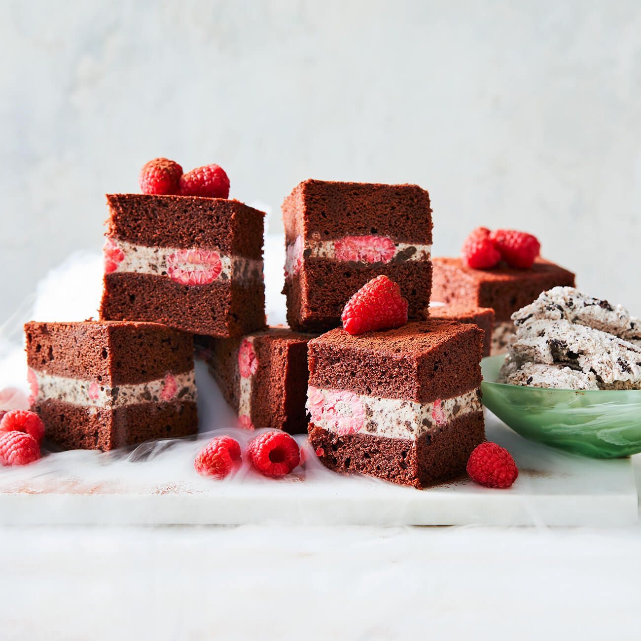 Brownie And Raspberry Ice-Cream Sandwich