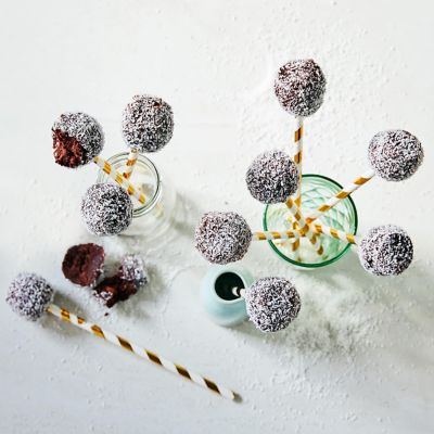 Choc Lamington Pops