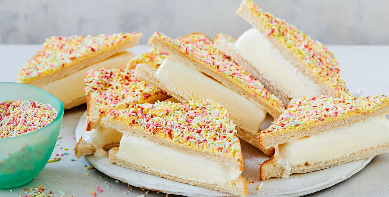 Giant fairy bread ice-cream cake recipe