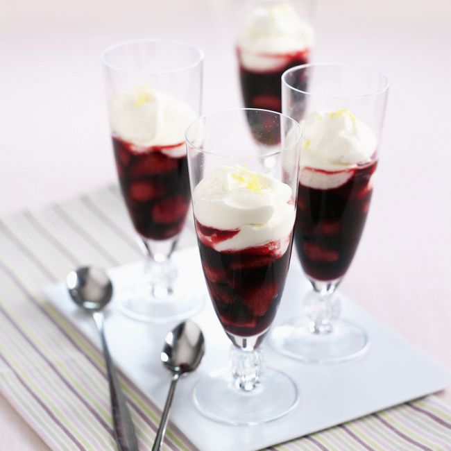 Berry Compote With Syllabub Cream