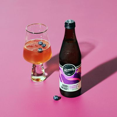 Blackberry Good Vibes Kombucha Cocktail