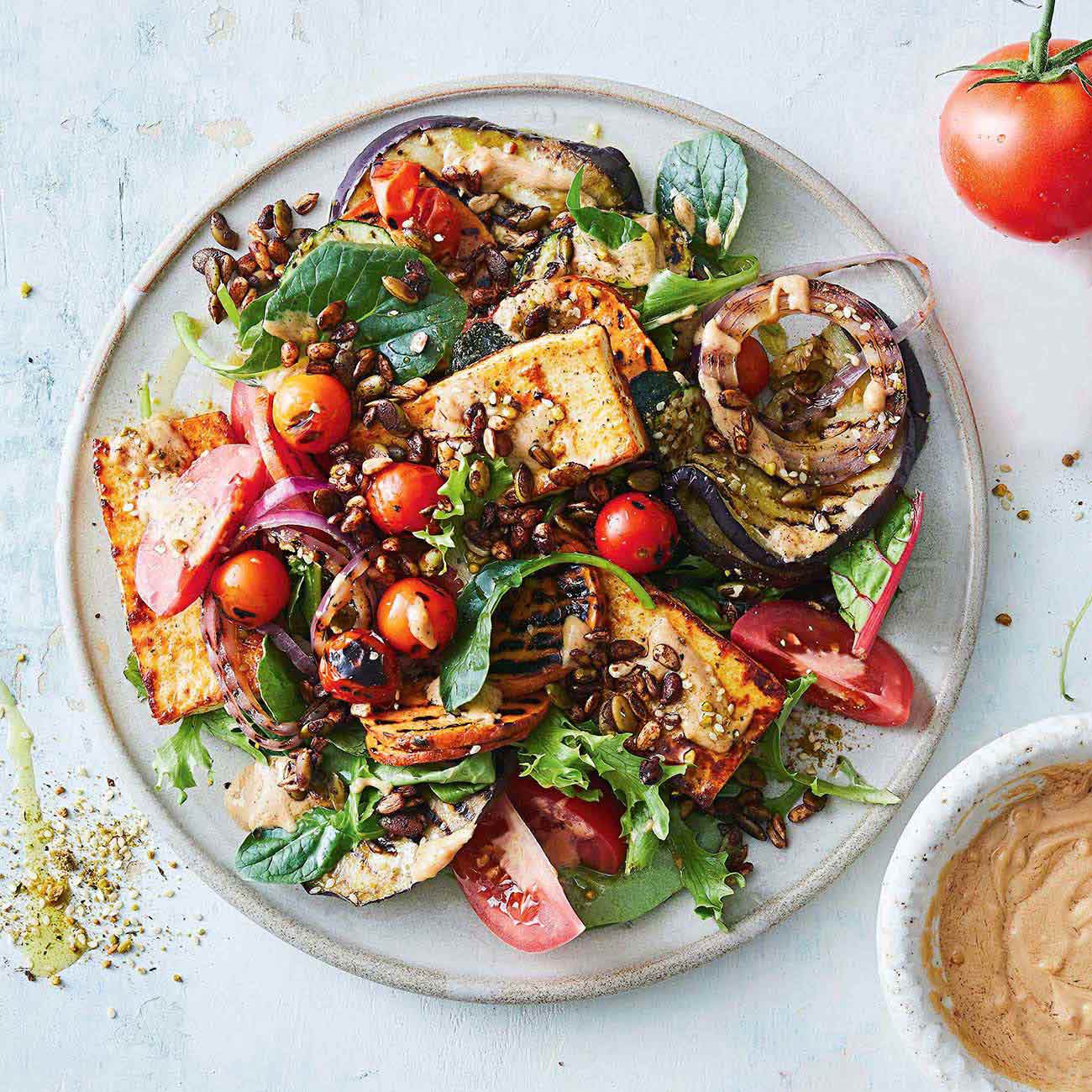 Chargrilled Veg & Firm Tofu Salad