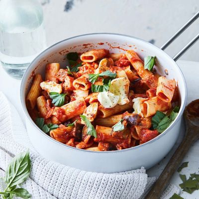 Eggplant Rigatoni With Bocconcini