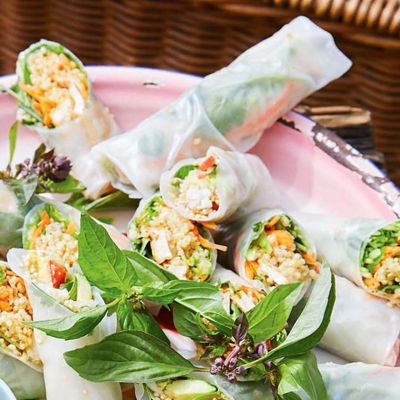 Snapper, Quinoa & Avocado Rice Paper Rolls