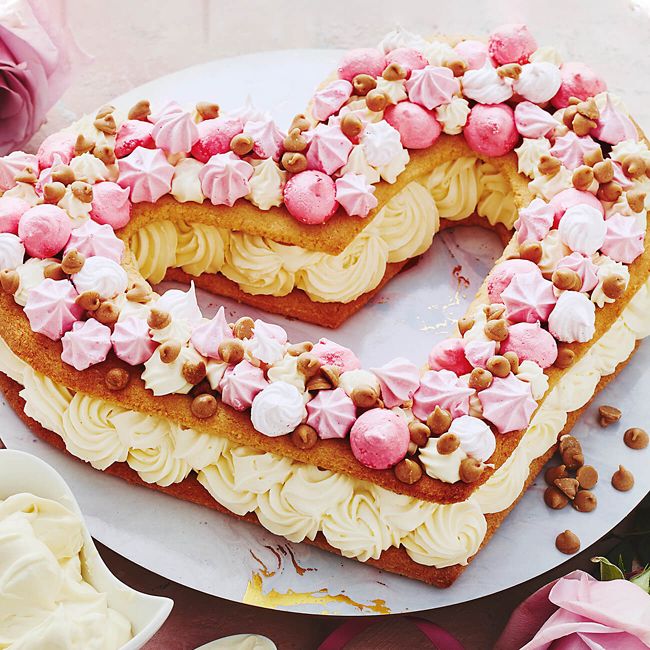 Heart-Shaped Cookie Cake