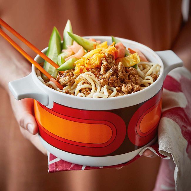 Miso Pork & Mushroom Mince With Udon Noodles
