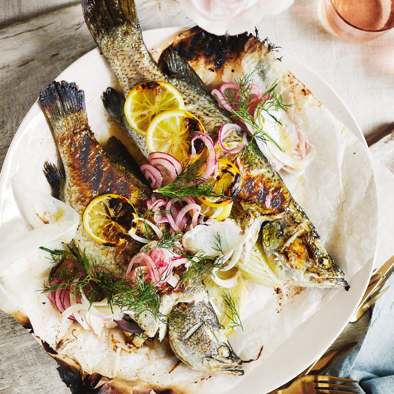 Barbecued Whole Barramundi With Fennel