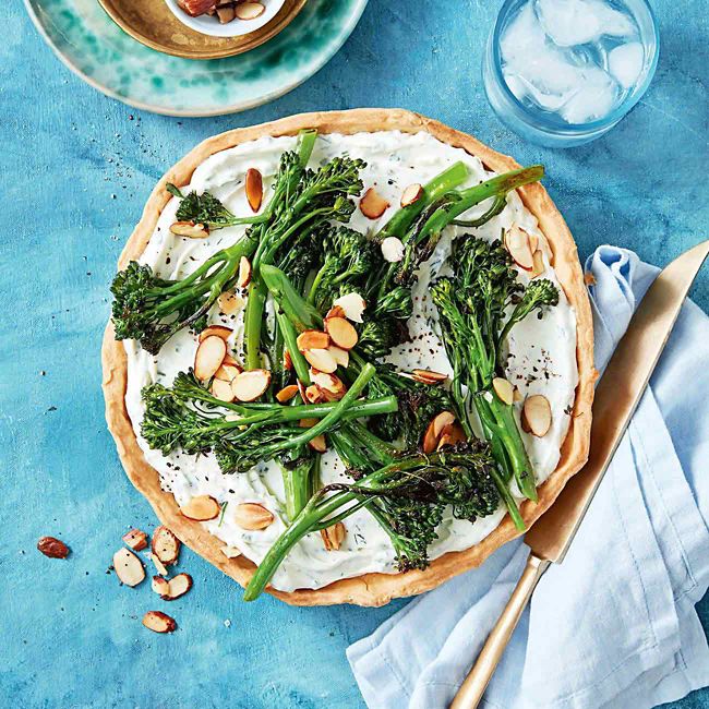 Broccolini, Ricotta & Goat's Cheese Tart