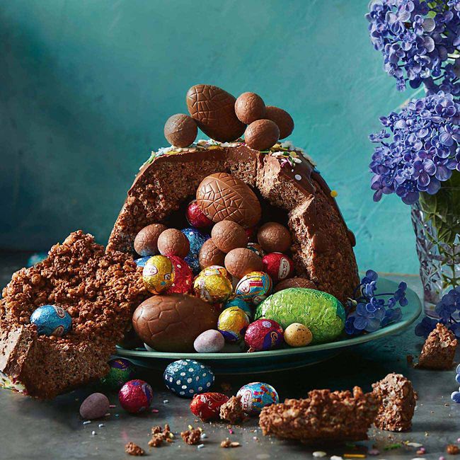 Easter Crackle Smash Cake
