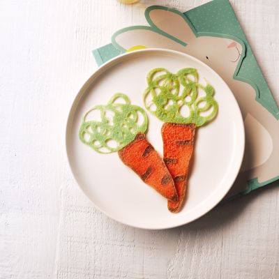 Easter Pancake Art Carrot