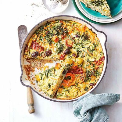 Easy Zucchini, Carrot & Kale Frittata