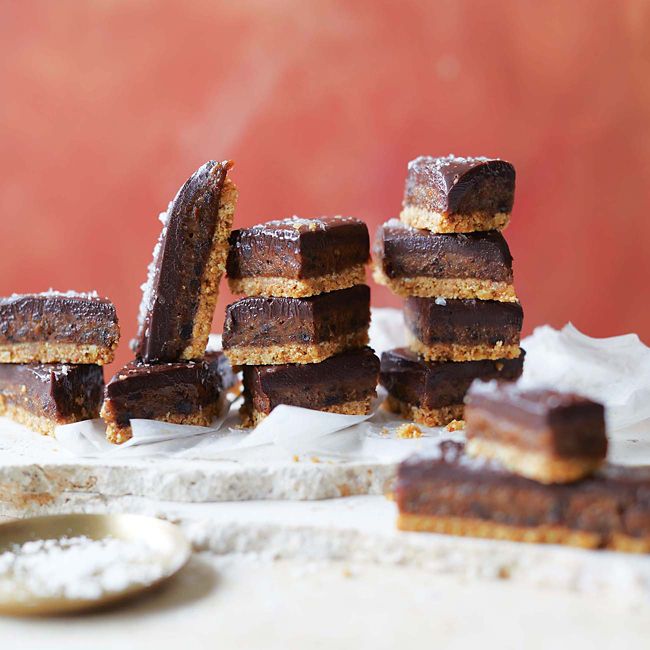 No-Bake Dark Chocolate & Date Slice