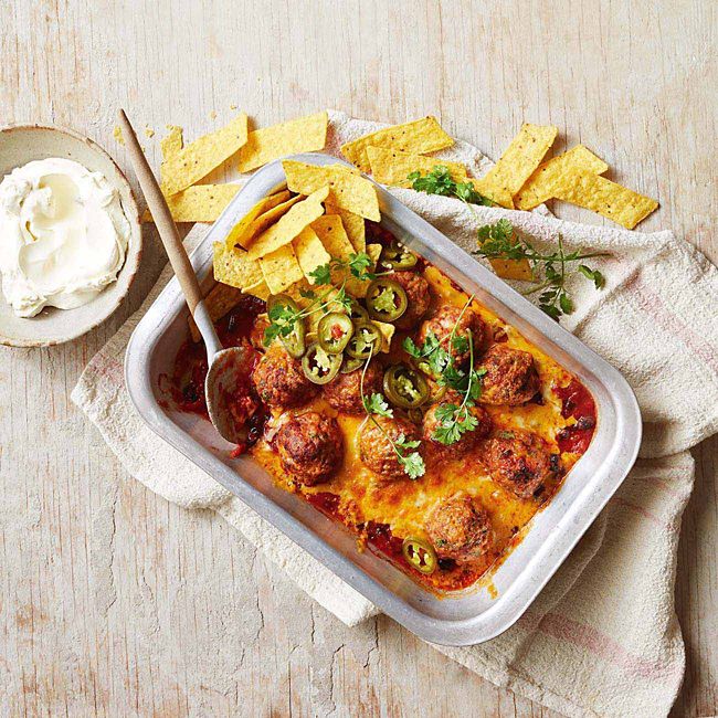 Pork & Chorizo Meatballs With Black Beans