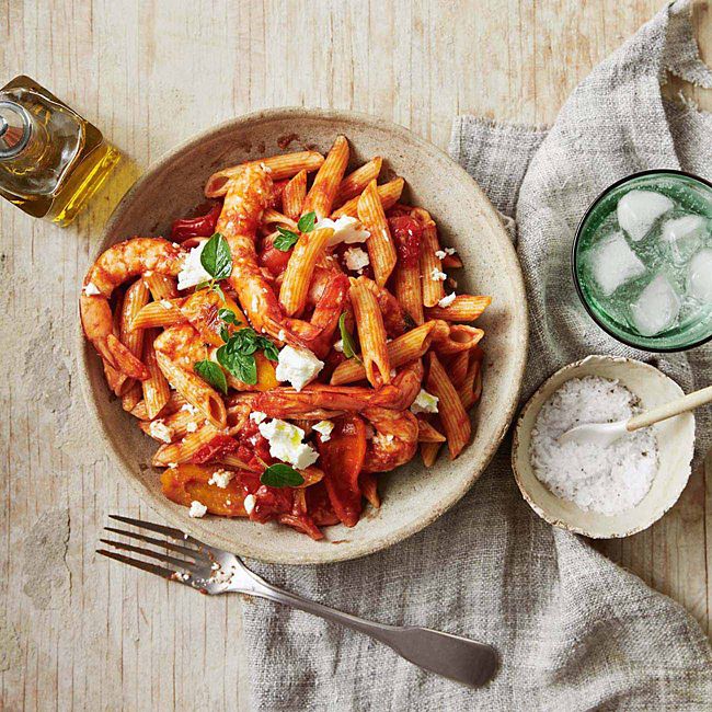 Easy prawn pasta