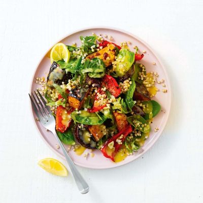 Roast Veg & Buckwheat Salad With Tahini Dressing