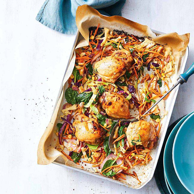 Speedy Honey Chicken & Rainbow Vegetables