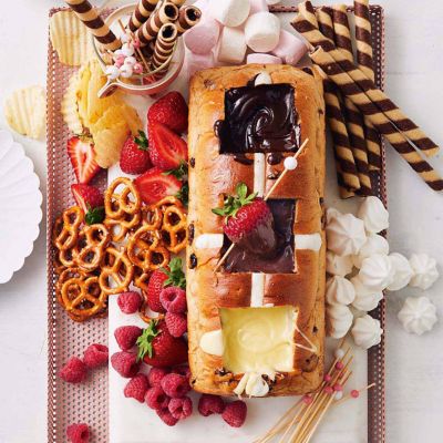 Triple Chocolate Fondue Loaf