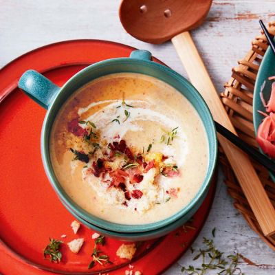 Mushroom, Bacon & Thyme Soup