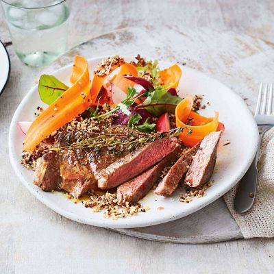 Steak With Quinoa & Salad