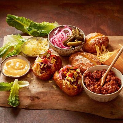 Cheeseburger Jacket Potato Platter