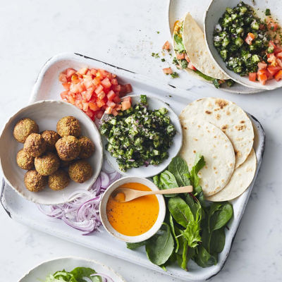 Gluten-Free Falafel Wraps With Chilli & Lime Dressing