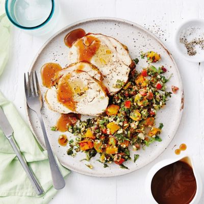 Rolled Roast Pork With Pumpkin Stuffing