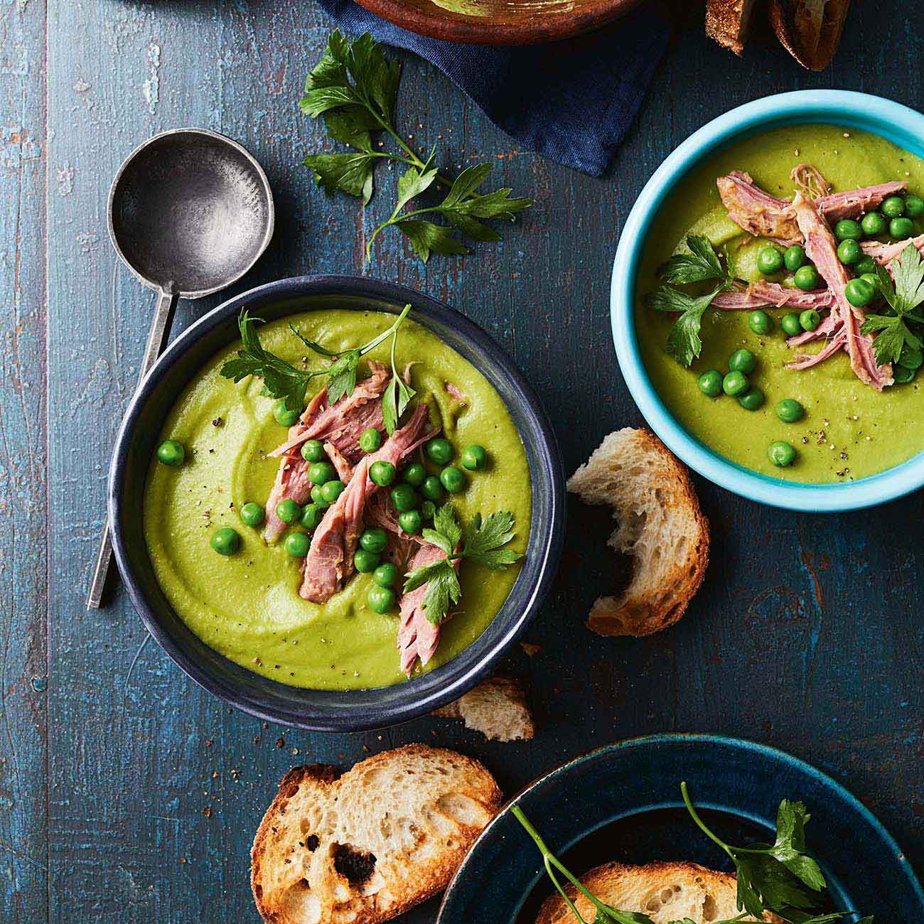 Slow cooker ham and pea soup