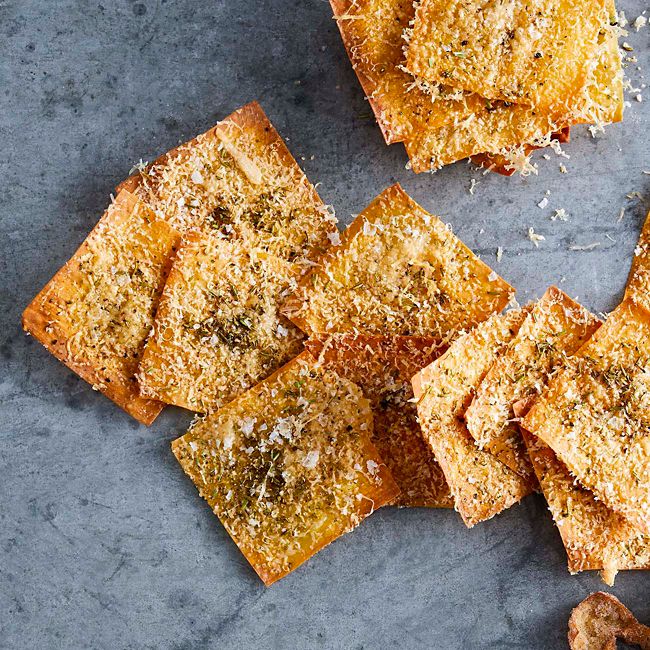 Cheesy Wonton Crisps