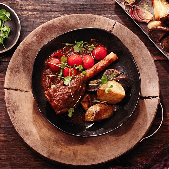 Slow Cooked Indian Lamb Shanks
