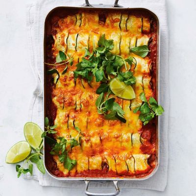 Zucchini Enchilada Tray Bake