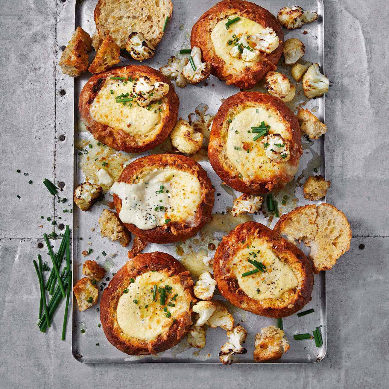 Cauliflower & French onion cheesy cobs