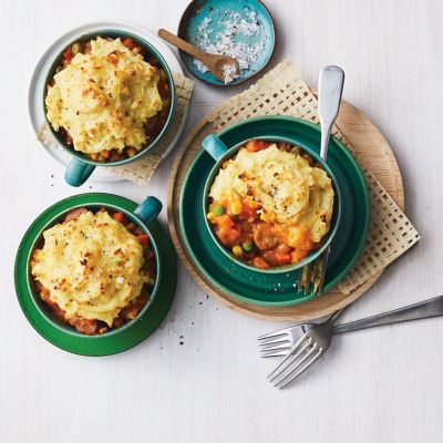 Cheat's Curried Sausage Pot Pies