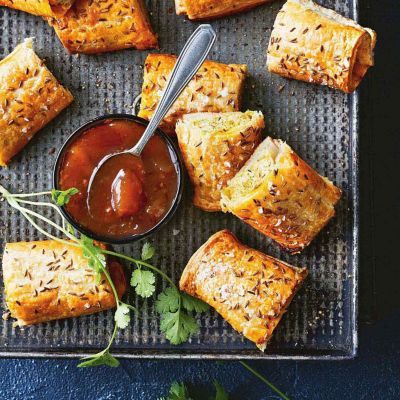 Curried Chicken Sausage Rolls
