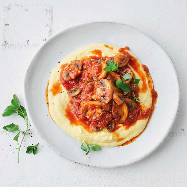 Mushroom Ragu With Parmesan Polenta