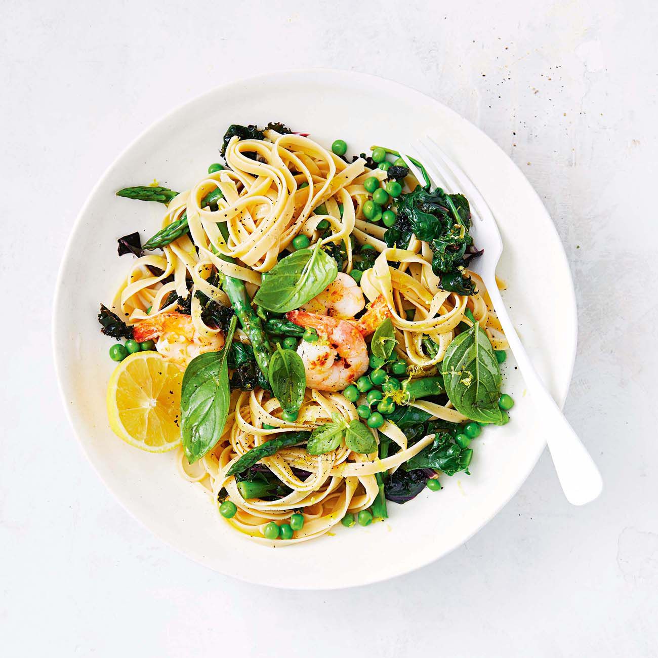 Prawn & Spring Greens Pasta