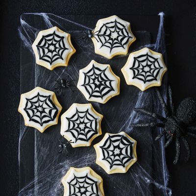 Spider Web Halloween Cookies