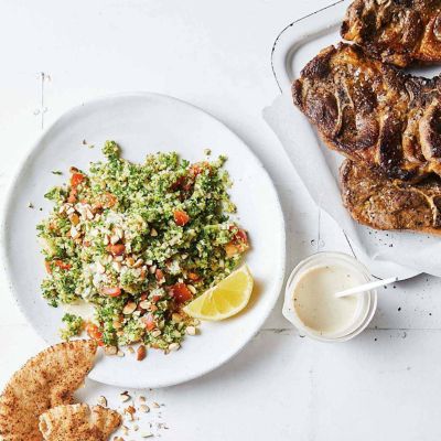 Broccoli Tabouli With Lamb Chops