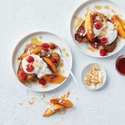 Coconut French Toast With Caramelised Mango