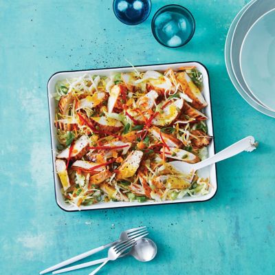 Ginger Chicken With Golden Citrus Slaw