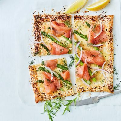 Smoked Salmon & Asparagus Tarts