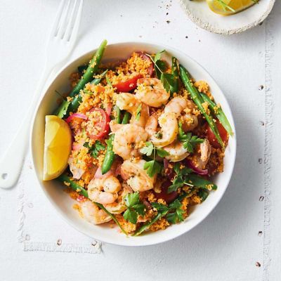 Garlic Prawns With Couscous Salad