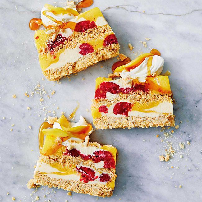 Mango & Raspberry Ice-Cream Cake