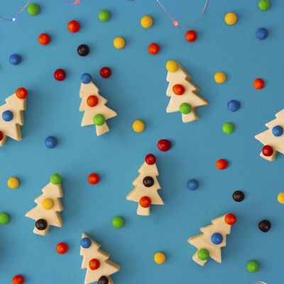 M&M's Christmas Tree Cookies