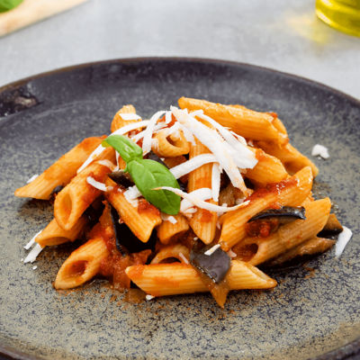 Penne Alla Norma With Basilico Sauce