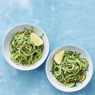 Plant-Based Avocado Pesto Zoodles