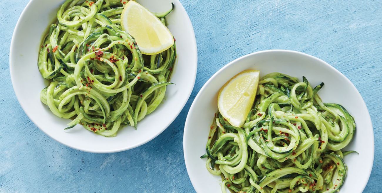 https://foodhub.scene7.com/is/image/woolworthsltdprod/2011-plant-based-avocado-pesto-zoodles:Desktop-1300x658