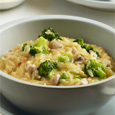 Risoni Risotto With Chicken, Broccoli & Pesto Genovese